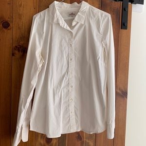 J.Crew women’s classic button down shirt with hint of stretch, White, Size XL.